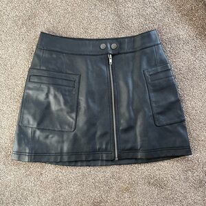 Free People Black Mini Skirt with Zipper